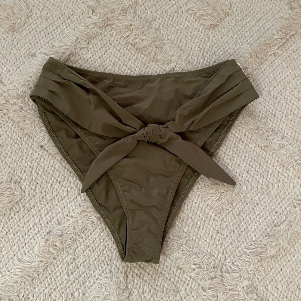New Montce Paula Tie Front Waist Bikini Bottoms - Picture 3 of 5